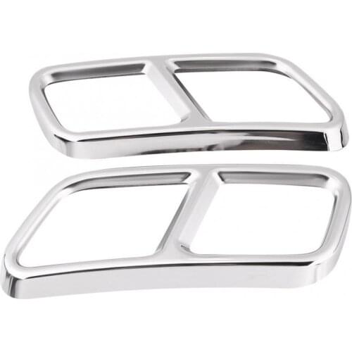 1 Pair Rear Exhaust Pipe Cover Trims for Mercedes Benz GL X166 13-15 S R Class W222 W251 2010 2011 2012 2013 2014 2015 2016 2017