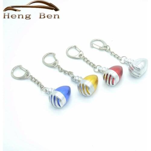 1 Pcs Motorcycle headlamps Aluminium Keychain Key Chain Car Back Keyring Car Parts