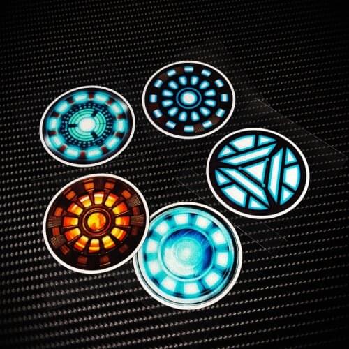 1PCS Car Stickers and Decals Keyboard DIY Applique Tape for Classic Stark Quantum Reaction Cold Nuclear Fusion Ark Reactor Hero