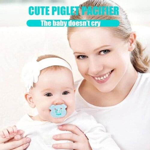 1Pcs Silicone Baby Cartoon Pacifier Safety Round Pacifiers Baby Nipple Soother Soothers Baby Sleeping Pacifier