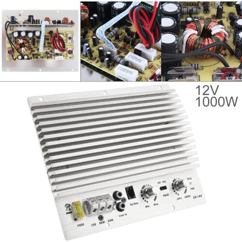 1000W Class AB Digital Aluminum Alloy 2 Channel Silver Car Audio AMP Subwoofer Amplifier Universal Auto Audio Power Amplifier