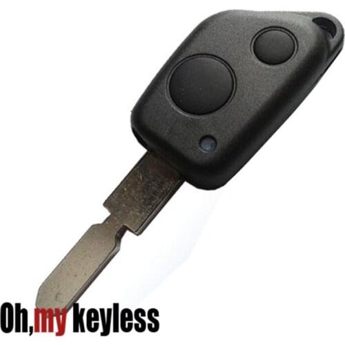 15pcs/lot 2 Button remote control key case for peugeot entry keyless key shell 2 button 406 key blade