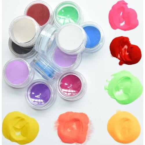 18Jars/Set Nail Acrylic Powder Dipping Powder Colorful Nail Art Glitter Dust Acrylic Powder Set For Nail Art Decoration FB99