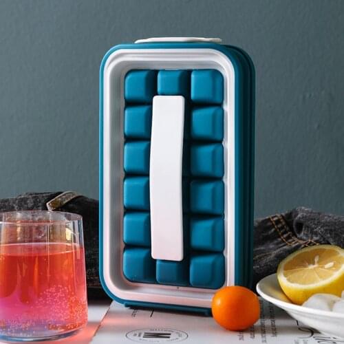 2 In 1 Portable Silicone Ice Ball Maker Tray Foldable Kettle Storage Ice Box