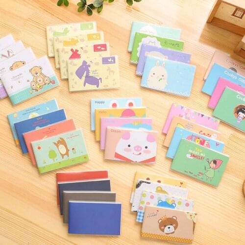 20Pcs high quality blank inner page note book cute soft mini notebook daily memo office school supplies