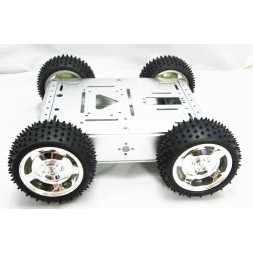 F17341 4WD Car Aluminum Mobile Robot Platform Educational Car Chassis Robot vehicles Diy Wheeled Robotic Car Chassis Diy RC Toy