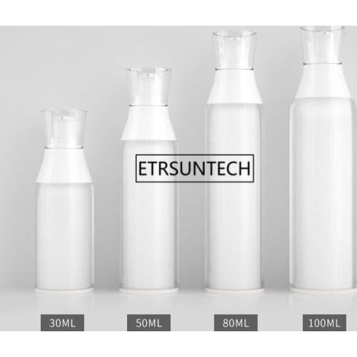 50pcs 30ml 50ml 80ml 100ml White Plastic Lotion Pump Bottle Cream Emulsion Containers Refillable Packaging F2992