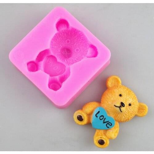 Free Post new LOVE Winnie the perspective of environmental protection silicone mold liquid silicone mold cake decorating tools