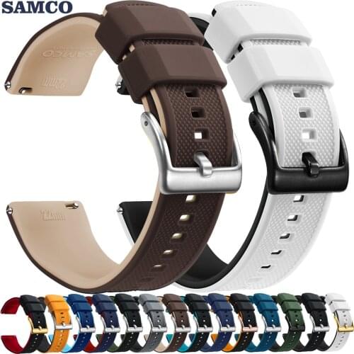 Quick Release Rubber Watch Strap Silicone Watch Band 20mm 22mm Huawei Samsung Garmin Watch Replacement Watchband