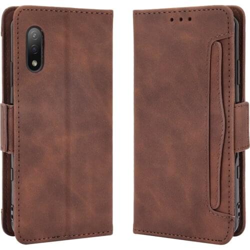 For Sony Xperia Ace II SO-41B Cover Premium Leather Leather Flip Multi-card slot Cover For Sony Xperia AceII SO-41B case
