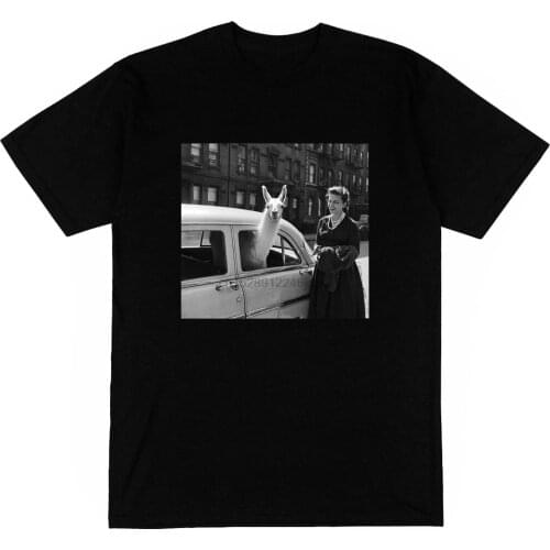 T-shirt Homme femme lama new york building amusant voiture taxi mode france