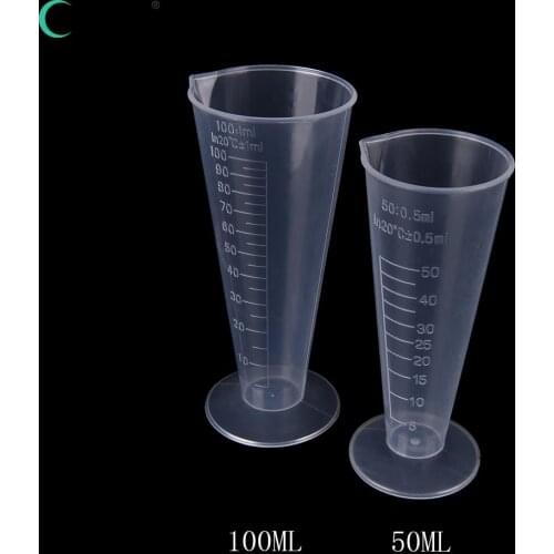 New 50ml / 100ml Plastic Measuring Cup Measuring Tools For Baking Kitchen Tools Transparent Cup 1Pcs