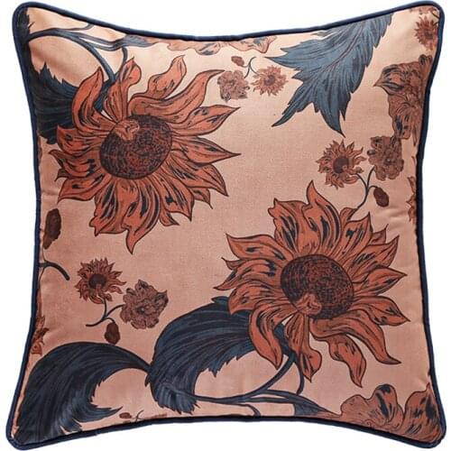 New style sofa pillow case modern light luxury Velvet cushion cover American style retro living room pillow case