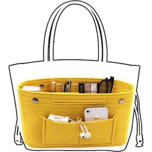 Obag Felt Cloth Inner Bag Women Fashion Handbag Multi-pockets Storage Cosmetic Organizer Bags Luggage Bags Accessories