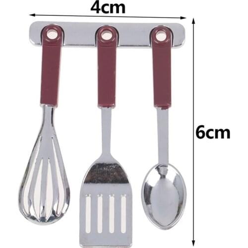 One Set 1/12 Kitchenware Cookware Set for Dolls House Miniature Home Kitchen Accessory 6*4cm