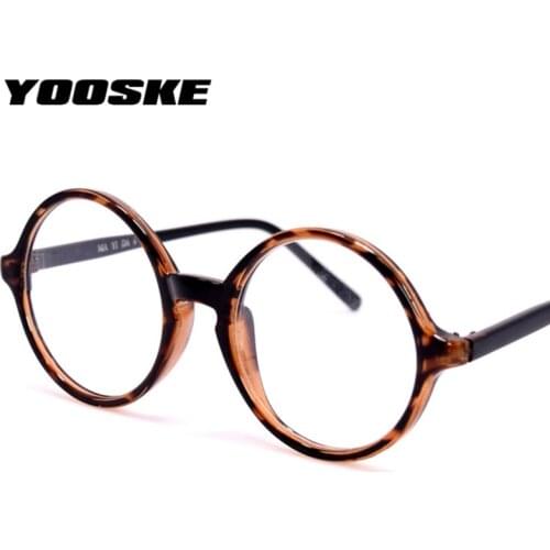 YOOSKE Optical Glasses Men Round Eyeglasses Frames for Women Transparent Spectacles Frame