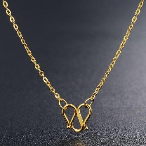 Real Solid 24K Yellow Gold Necklace Women Men Luck Rolo O-Chain Necklace 2.5-3g 18inches 1mmW