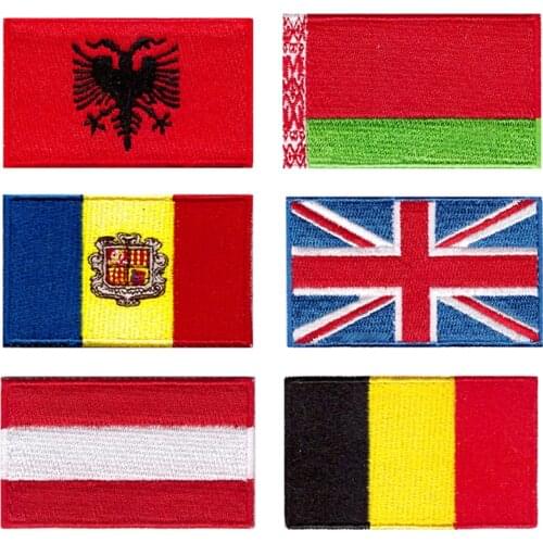 More than 200 countries iron on patches for clothing / 10 PCS patch embroidery flag,accept customization
