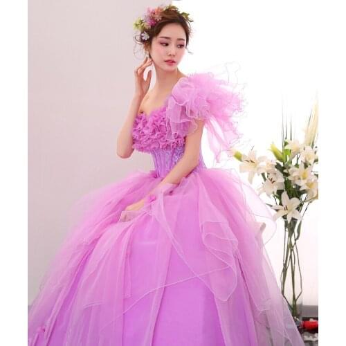 Freeship light purple ruffled/princes gown medieval dress Renaissance gown queen Victorian Gothic/Marie Antoinette/ Belle Ball