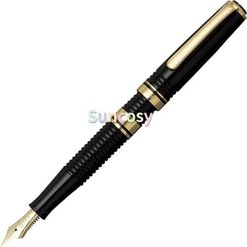 PLATINUM Fountain Pen PTB-20000G Gathered 3776 Series Black 14K Nib,for Business Signature, Art Drawing,Calligraphy