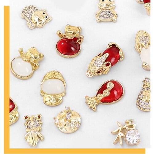 3pcs Shiny Zircon Alloy Chain Pendant 3D Nail Art Decorations Luxury Diamond Crystal Jewelry Manicure Design Accessories Gems