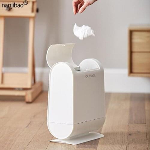 Semi-Automatic Switch Trash Can Kitchen Trash Can Living Room Trash Can Bathroom Trash CanHousehold Cleaning Tool Accessories