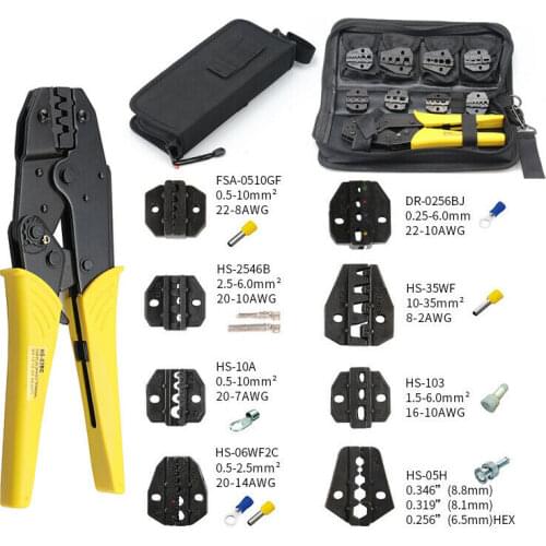 Dreamburgh Professional Wire Crimpers Terminals Pliers Kit Cable Cutter Engineering Ratcheting Terminal Crimping Plier Stripper