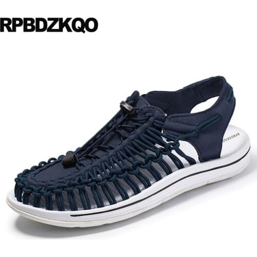 Closed Toe Woven Yellow Blue Flat Men Gladiator Sandals Summer Shoes Plus Size 45 Native Red 47 Fashion Black Roman White 46