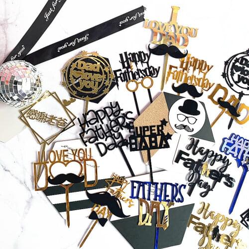 Happy Fathers Day Cake Topper Super Dad Cake Decoration Cake Decorating Tools Party Favors Supplies Decoration