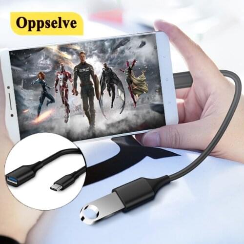 USB OTG Cable to USB 3.0 USB-C Adapter For Macbook Samsung S20 S10 Huawei Mate 40 30 Type-c Adapter Converters For Car MP4 Phone