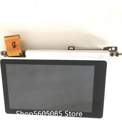 For Sony ILCE-5100 A5100 LCD Screen Display With Hinge Shaft Rotating Flex Cable Frame White Original