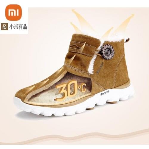 Xiaomi Winter outdoor waterproof snow boots men and women non-slip wear-resistant boots warm casual shoes plus velvet shoes