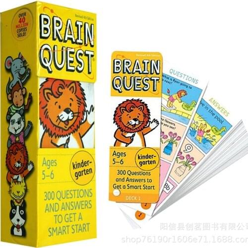 1BOX BRAIN QUEST english childrens study cards books 5-6 years old ages Childrens Book-of-the Month Club
