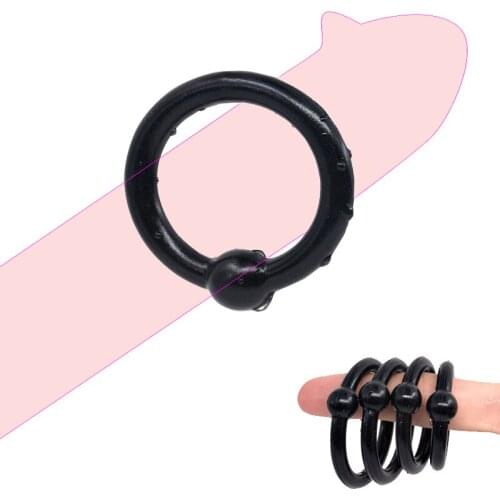 4pcs/Set Bead Penis Ring Silicone Erection Glans Ring Sex Love Cock rings Extender Adult Sex Toys For Man Delay Ejaculation Ring