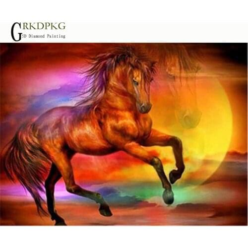 5d DIY Diamond Embroidery Diamond Painting Horse moon gift Cross Stitch Full Square Rhinestone Mosaic Unfinished Home Decoration