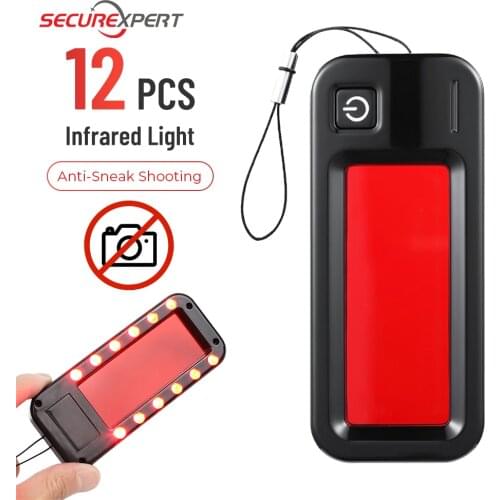Anti Candid Camera Detector Security Protect Alert Personal Safety Anti Candid jammer Bug mini signal blocker with 12 LED Lights