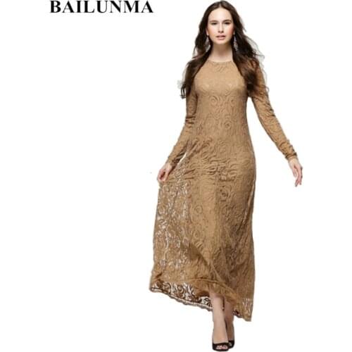 Fashion long sleeve Lace Bodycon dress Women Party dress summer clothes for women floral dress elegant ladies dresses plus size