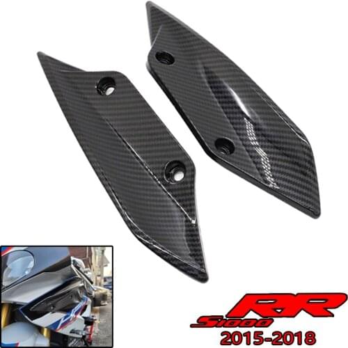 Motorcycle Parts ABS Injection Molding Carbon Fiber Fairing Spoiler , Side Windshield For BMW Model S1000RR 2015-2018