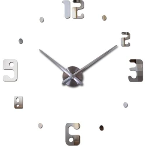 New Diy 3d Acrylic Mirror Home Decoration Large Clock Clocks Reloj De Pared Watch Quartz Living Room Modern