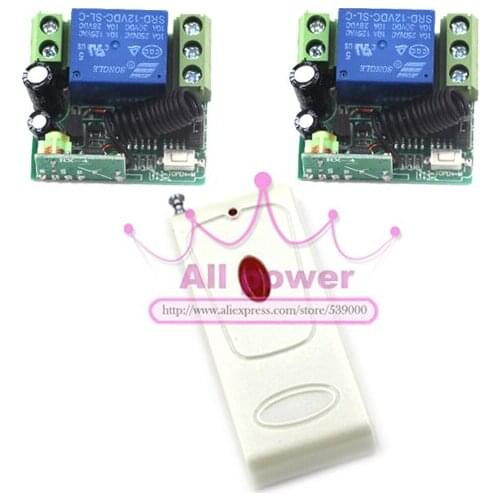 New 12V 10A 1 Channel Radio Light Switch Wireless Remote Control Switch 12V 100M Control Range