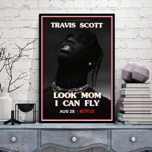 Poster Prints Travis Scott Look Mom I Can Fly Movie 2019 TV Show Series Painting Art Wall Pictures For Living Room Home Decor