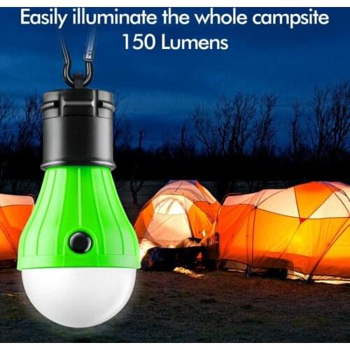 Mini Portable Lighting Lantern Tent Light LED Bulb Emergency Lamp Waterproof Hanging Hook Flashlight Camping Light Battery Power