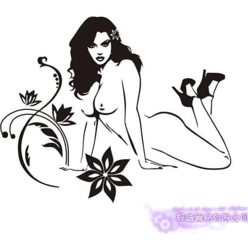 Sexy Girl Decal Beauty Body Naked Sticker Wall Bathroom Woman Girl Wall KTV Pub Bar Shop Sticker