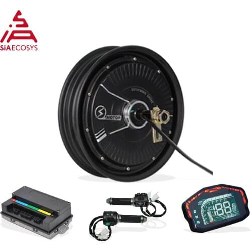 SiAECOSYS QSMOTOR 10x2.15inch 2000W 48V 35kph Hub Motor with EM50SP controller and kits for low speed high torque Electric Scoot