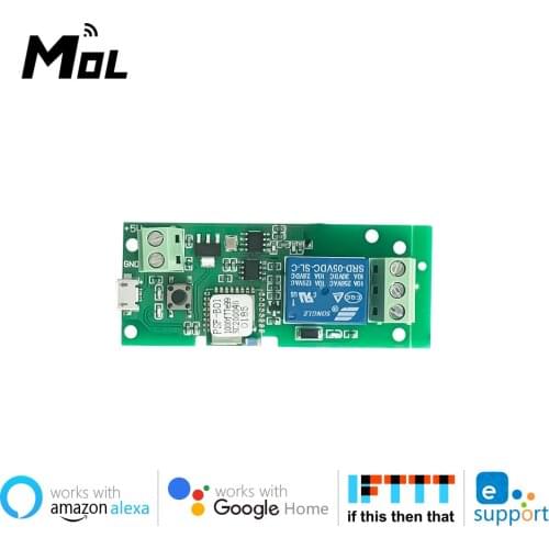 EWeLink Smart Remote Control Wifi wireless Switch Module 1CH DC5V Inching Self-locking RF Receive 10A Relays