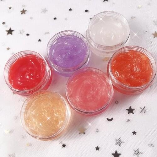Moisturizing Lip Plumper 6Color Crystal Lip Balm Jelly Lip Balm Glitter Lip Gloss Cute Lipbalm Long Lasting Exfoliating TSLM2