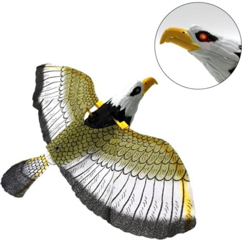 Funny Toys Big Electric Eagle Flying Bird LED Light Eye Glowing Sound Bird Hawk Toys Kids Educational Toys Gift