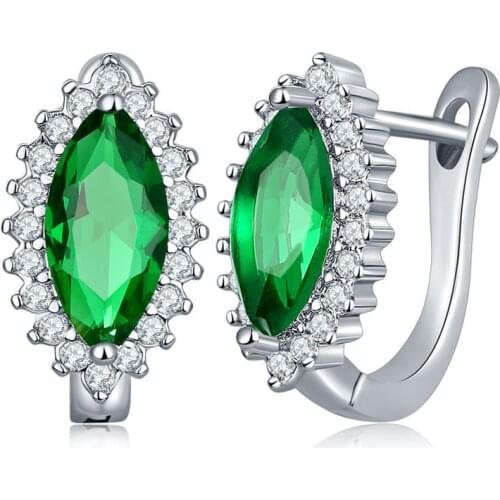 2021 YJGS Top Quality Hot Selling AAA Zircon Multi Colors Hoop Earrings For Female Luxury Retro Romantic Earring Daily Jewelry