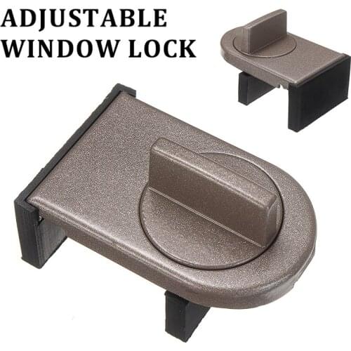 1pc Adjustable Windows Lock Latches Door Window Sliding Rail Lock Anti-theft Protection Kid Security Insurance Lock Hardware