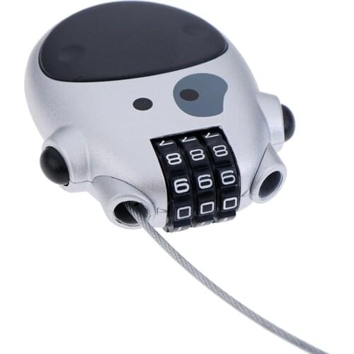 1pc random Password Padlock Luggage Metal Lock Retractable Bike Motorbike Helmet Lock